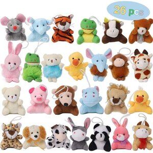 Mini Animal Plush Toy Set,Aitbay CuteSmall Stuffed Animal Keychain Set,GoodieBag